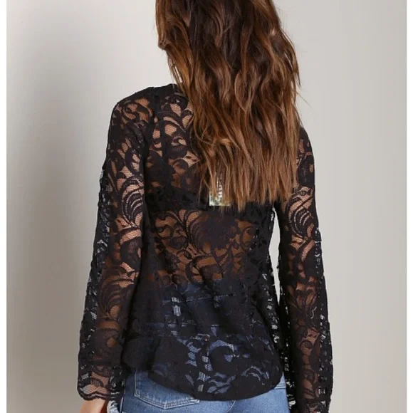 Show Me Your Mumu Flora Fan Top Iola Lace Black size S - Picture 4 of 9